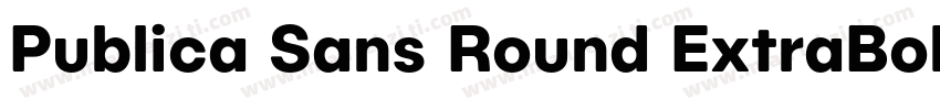 Publica Sans Round ExtraBold Italic字体转换